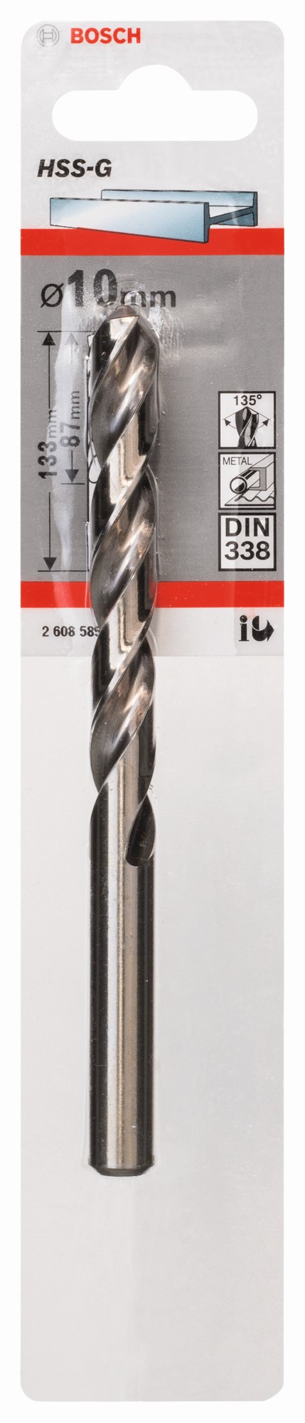 Broca para metal HSS-G, DIN 338