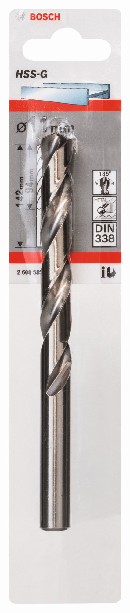 Broca para metal HSS-G, DIN 338