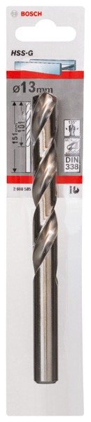 Broca para metal HSS-G, DIN 338