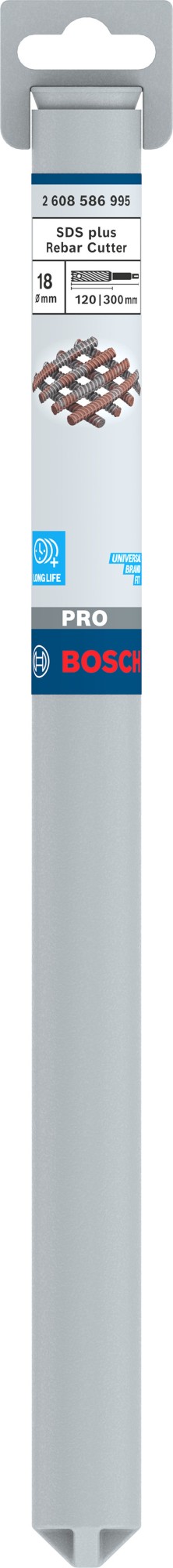 Broca PRO SDS plus Rebar Cutter, 18 x 120 x 300 mm