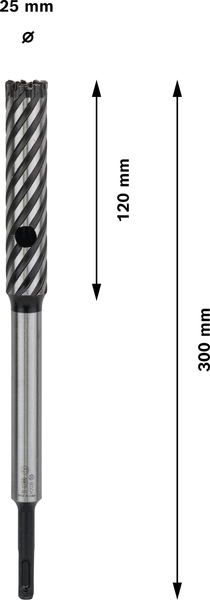 Broca PRO SDS plus Rebar Cutter, 25 x 120 x 300 mm