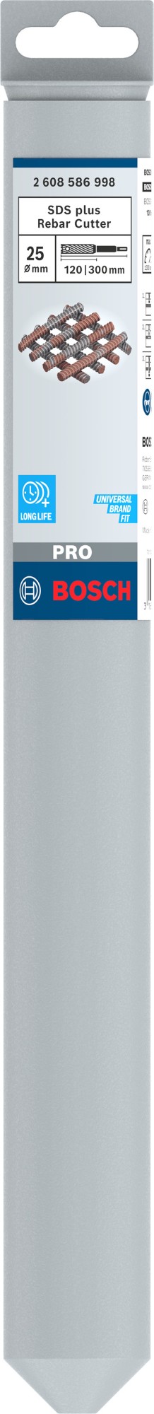 Broca PRO SDS plus Rebar Cutter, 25 x 120 x 300 mm