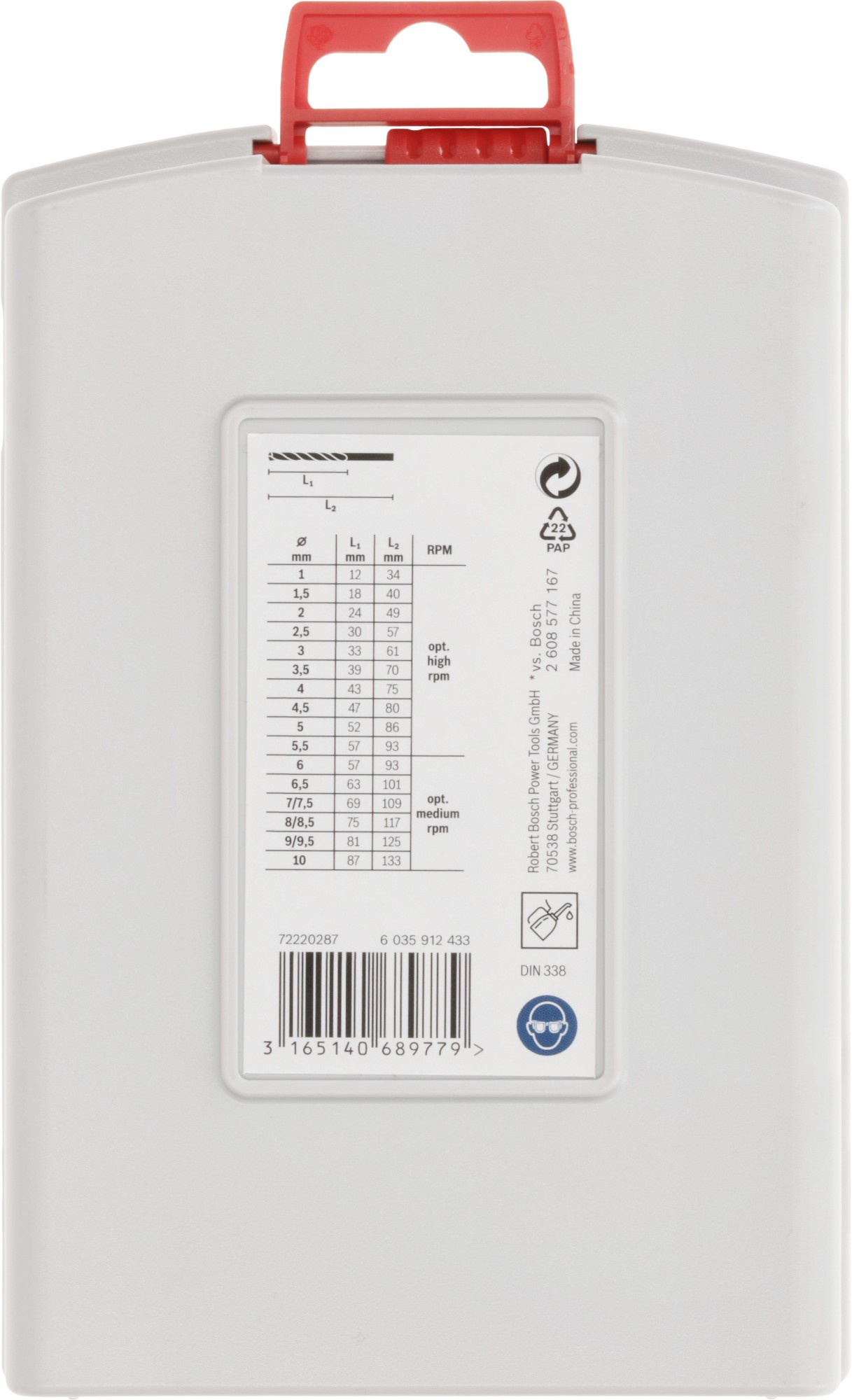 Set de brocas helicoidales PRO Metal HSS-G, 19 uds.