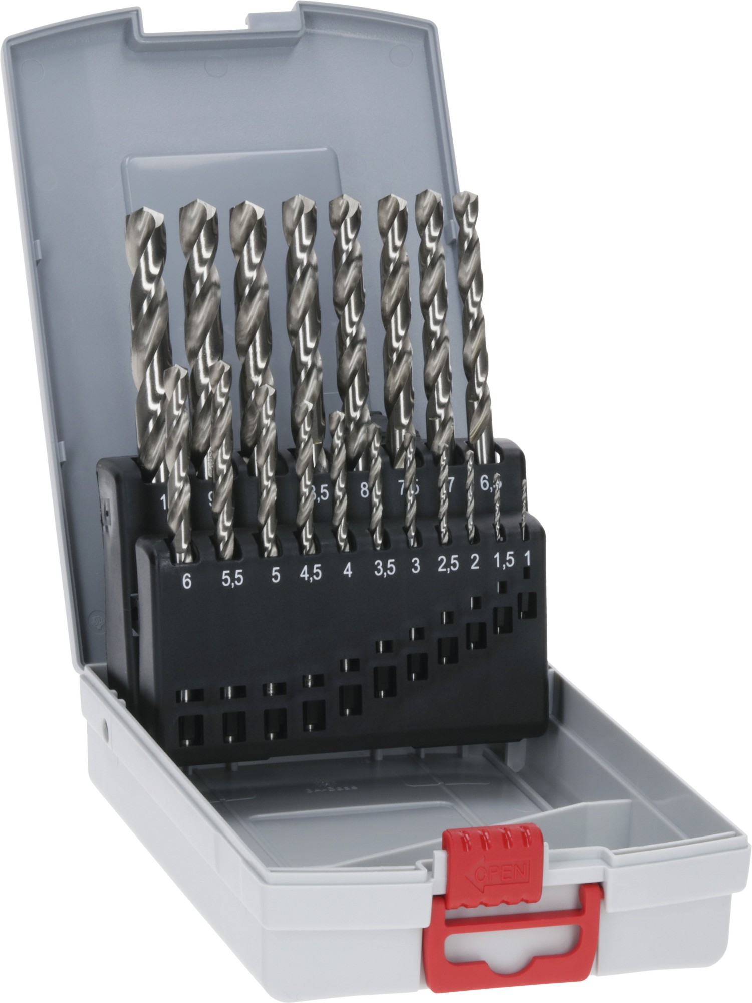 Set de brocas helicoidales PRO Metal HSS-G, 19 uds.