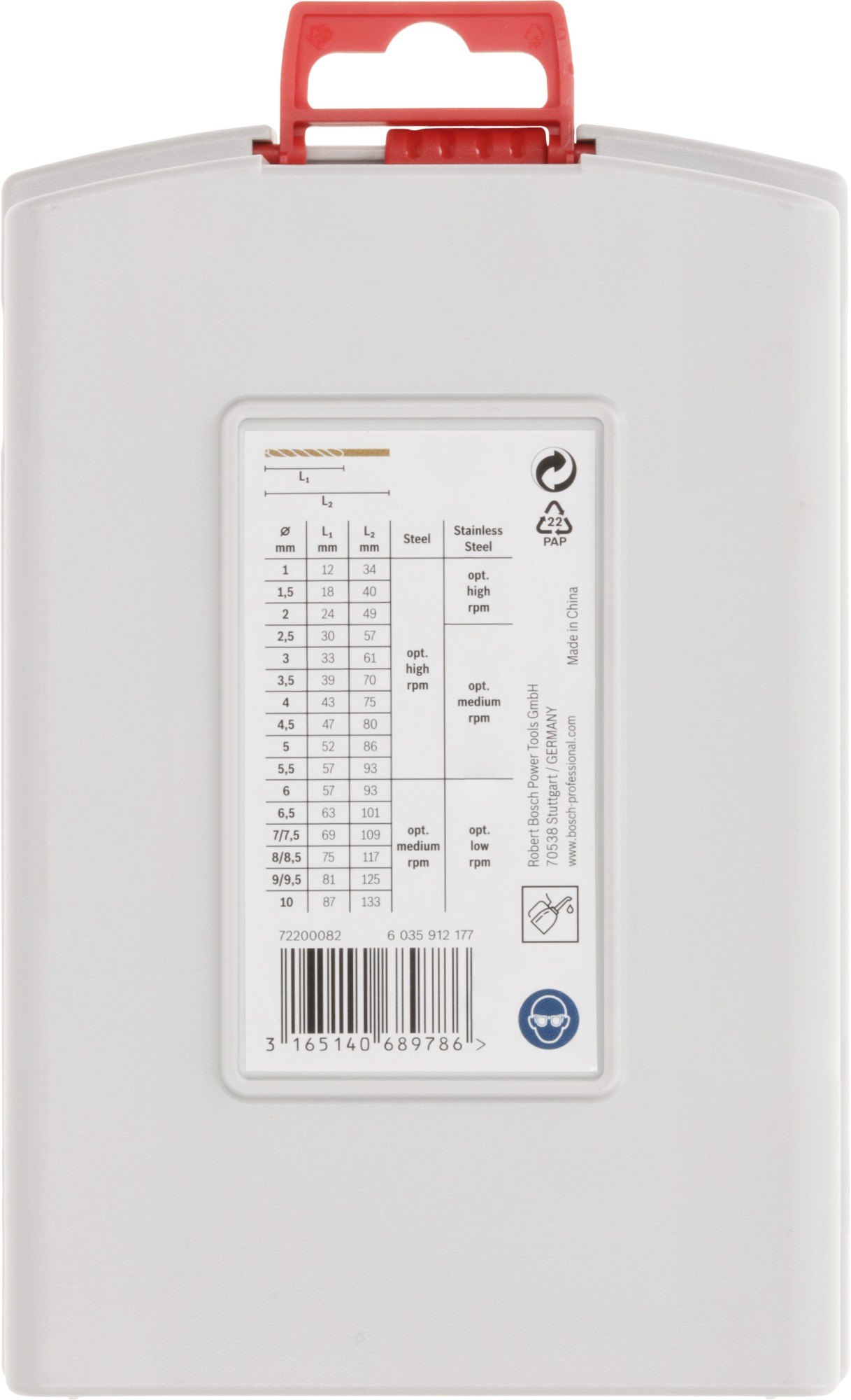 Set de brocas PRO Stainless Steel HSS-Co, 19 uds.