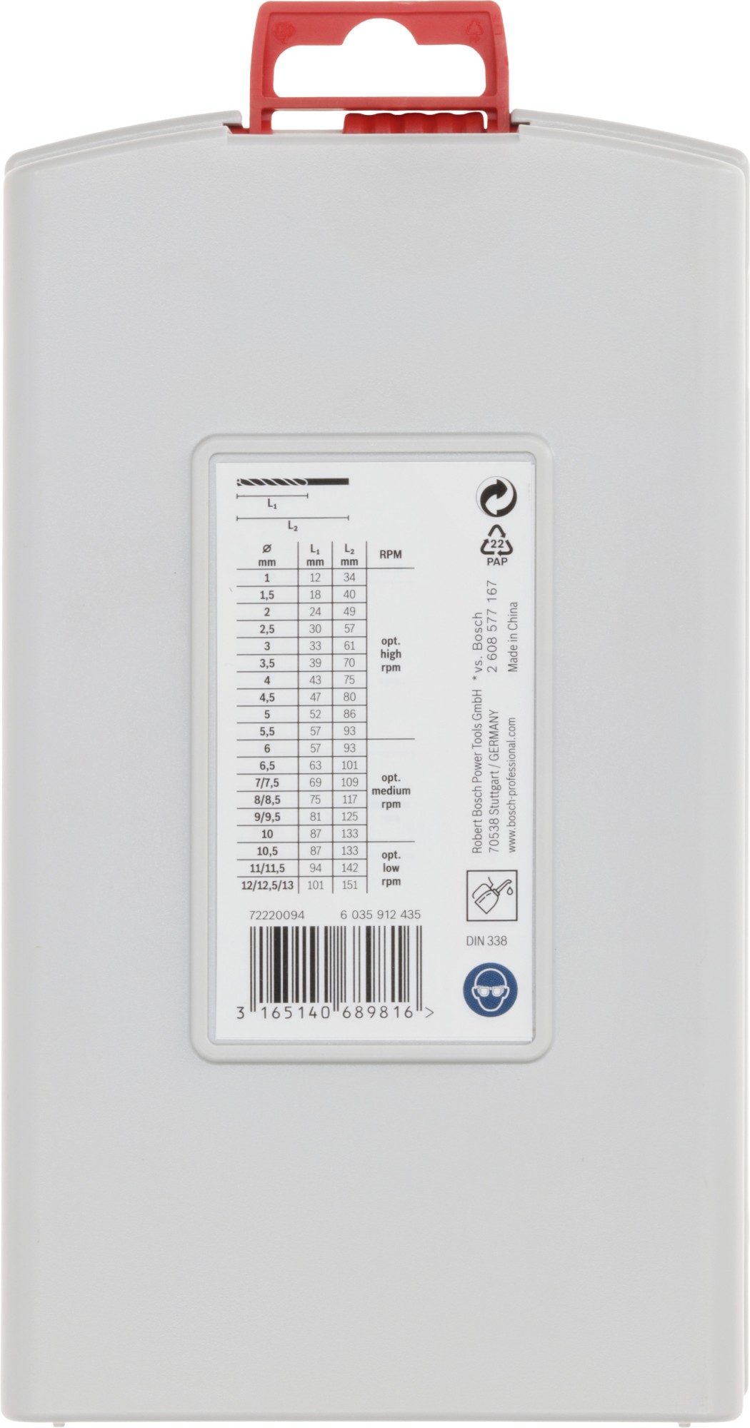 Set de brocas helicoidales PRO Metal HSS-G, 25 uds.