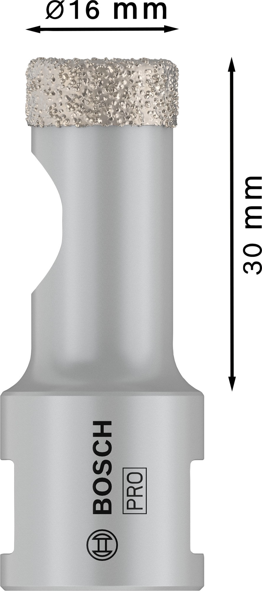 Corona en seco PRO Ceramic dry, 16 x30 x 22,23 mm