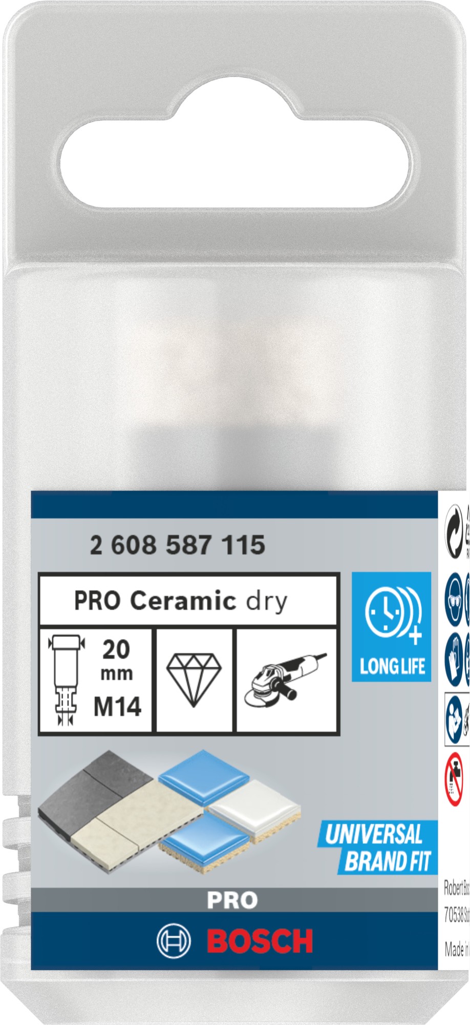 Corona en seco PRO Ceramic dry, 20 x 35 x 22,23 mm