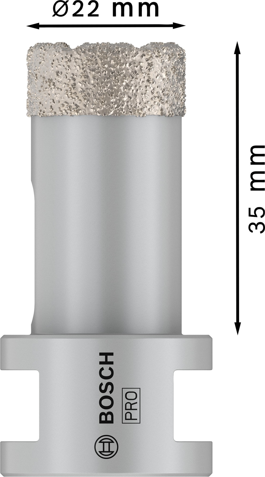 Corona en seco PRO Ceramic dry, 22 x 35 x 22,23 mm