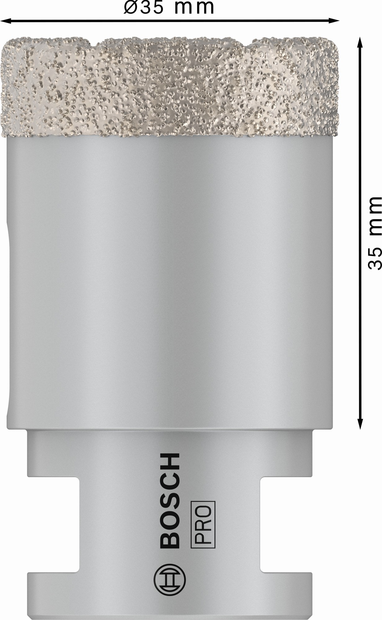 Corona en seco PRO Ceramic dry, 35 x 35 x 22,23 mm