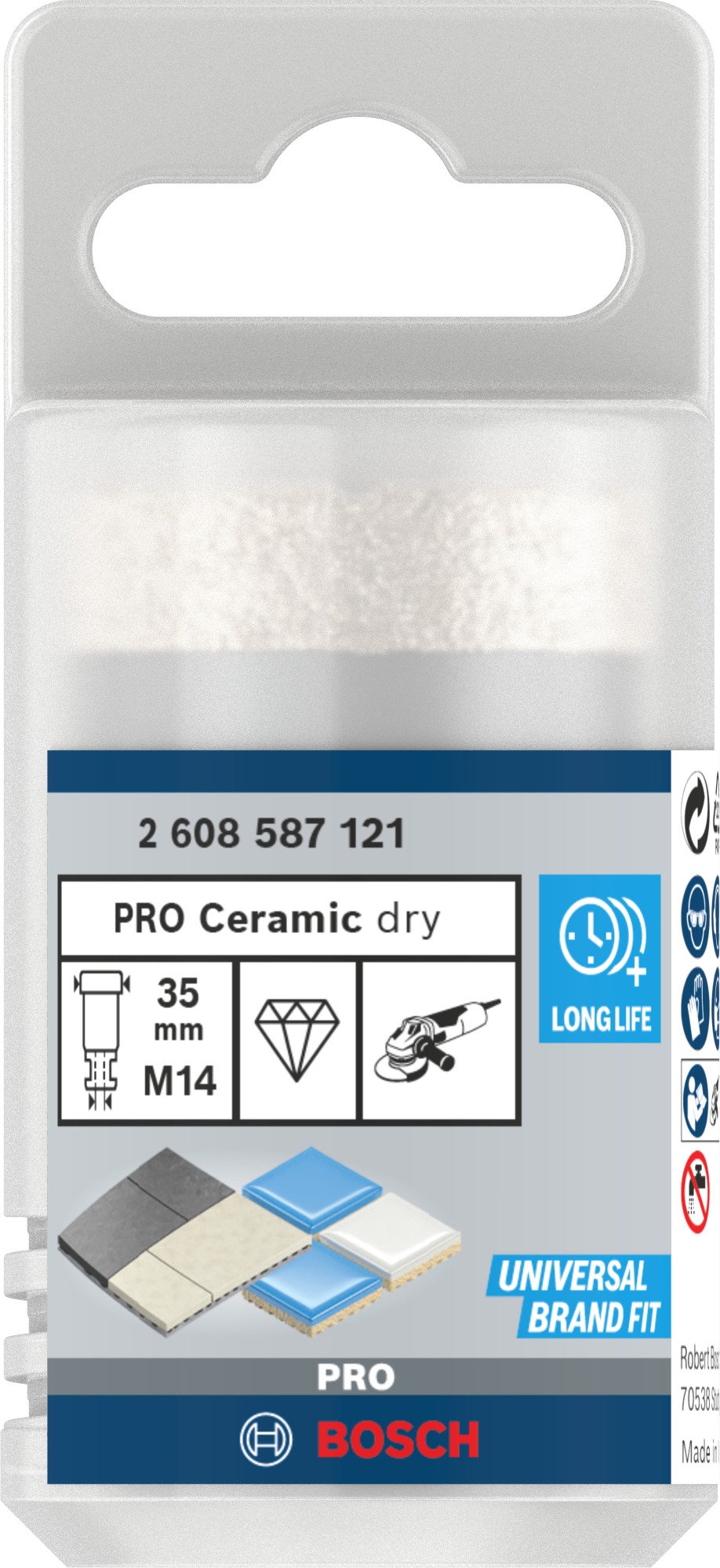 Corona en seco PRO Ceramic dry, 35 x 35 x 22,23 mm