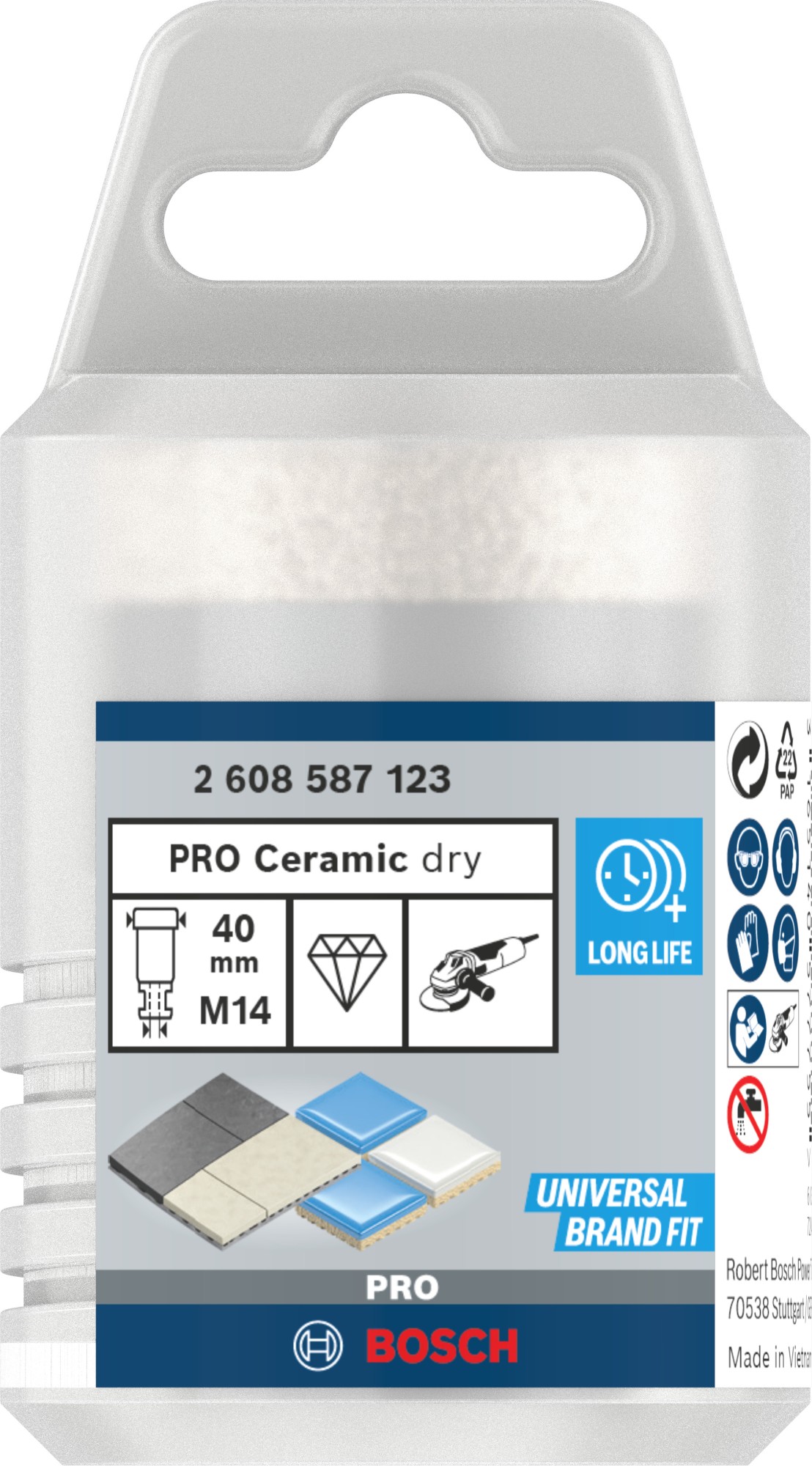 Corona en seco PRO Ceramic dry, 40 x 35 x 22,23 mm