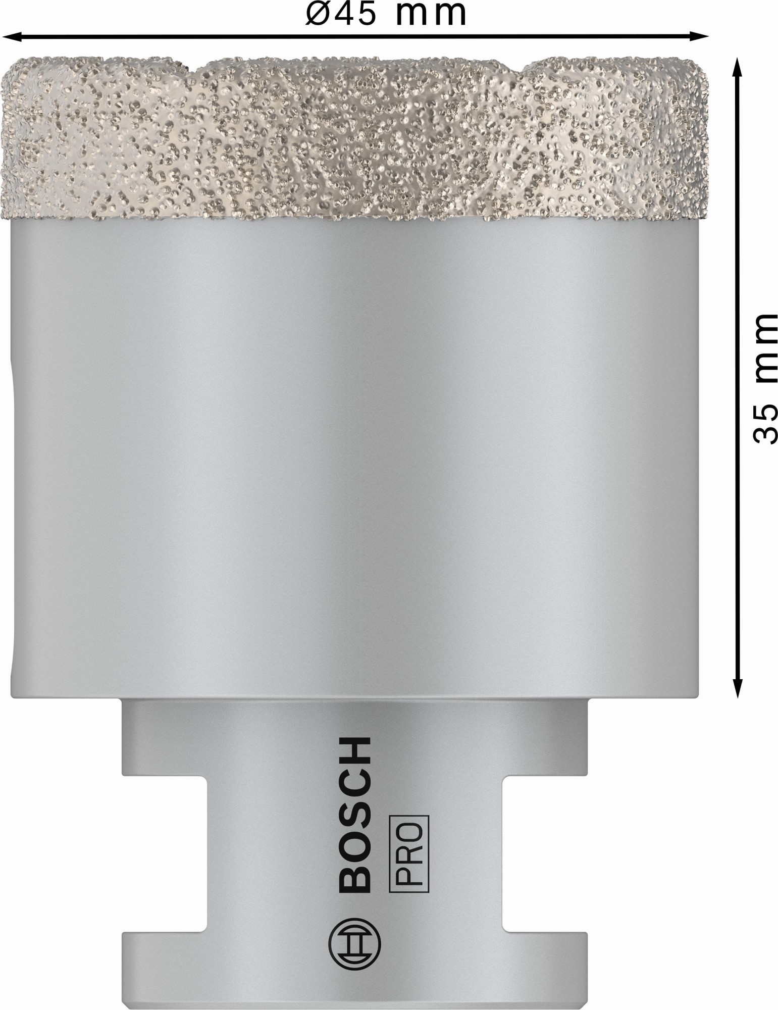 Corona en seco PRO Ceramic dry, 45 x 35 x 22,23 mm