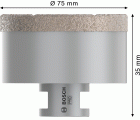 Corona en seco PRO Ceramic dry, 75 x 35 x 22,23 mm