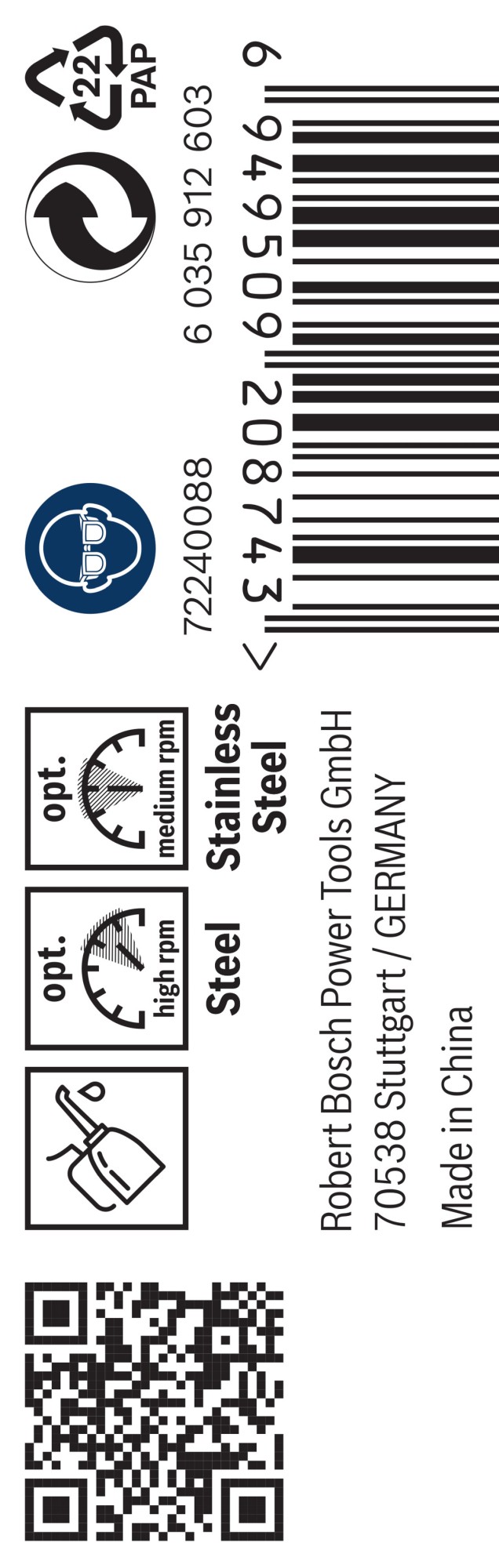 Broca helicoidal PRO Stainless Steel HSS-Co, 3,6 x 39 x 70 mm, 10 unidades