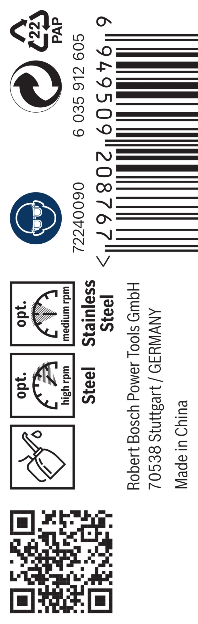 Broca helicoidal PRO Stainless Steel HSS-Co, 3,8 x 43 x 75 mm, 10 unidades