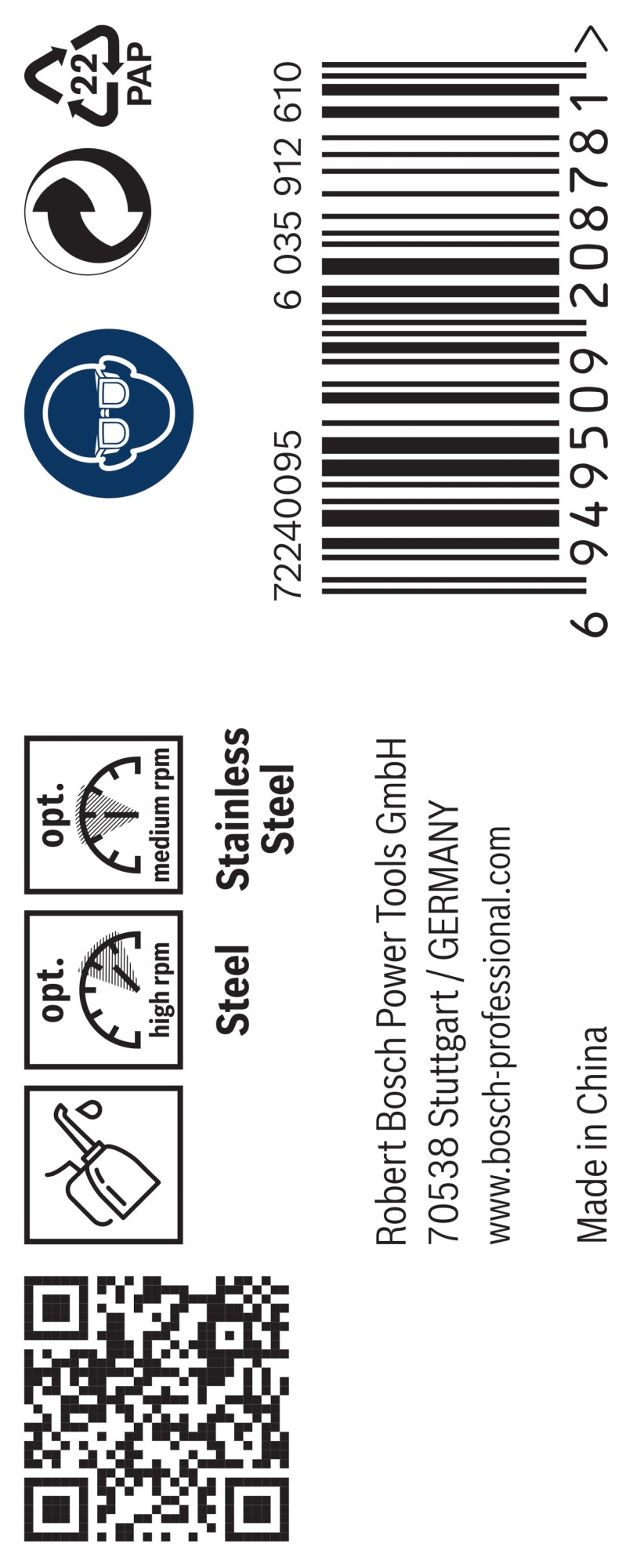 Broca helicoidal PRO Stainless Steel HSS-Co, 4,4 x 47 x 80 mm, 10 unidades