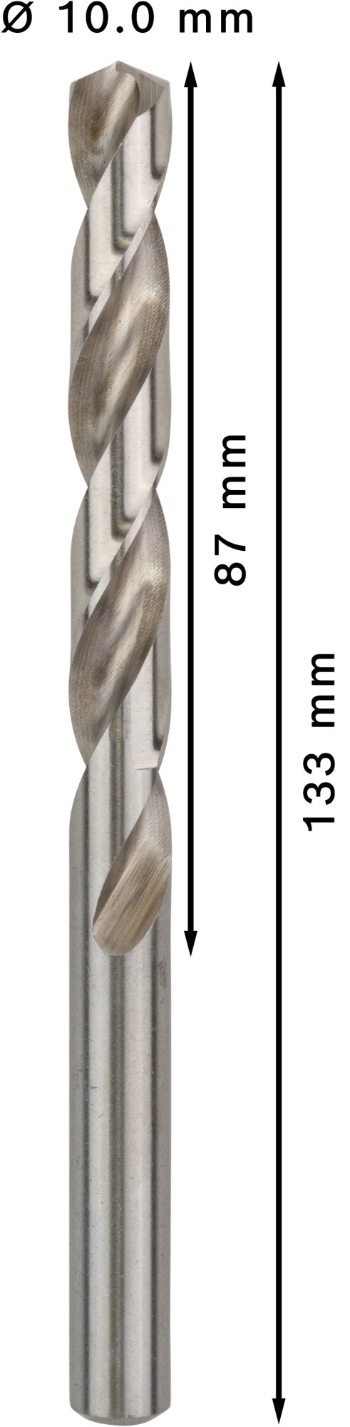 Broca helicoidal PRO Metal HSS-G, longitud estándar, 10 x 87 x 133 mm, 5 unidades