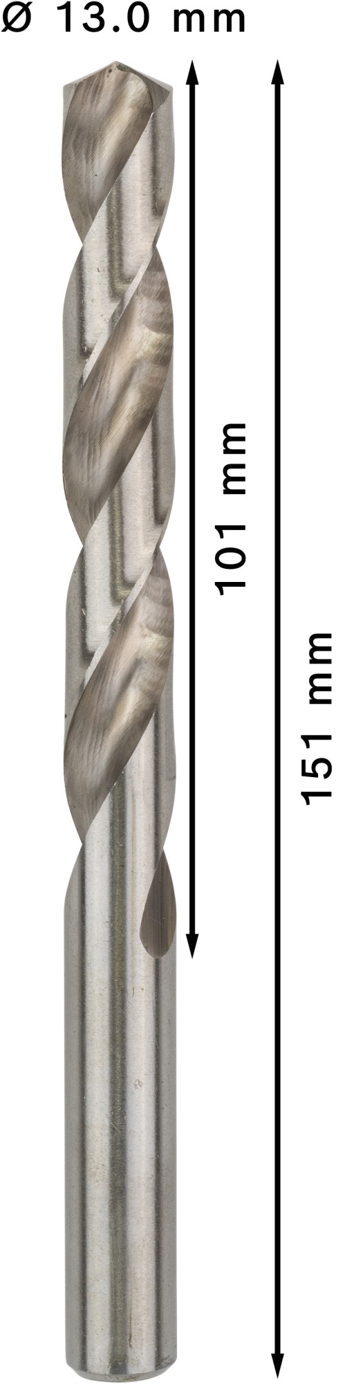 Broca helicoidal PRO Metal HSS-G, longitud estándar, 13 x 101 x 151 mm, 5 unidades