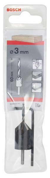 Broca en espiral para madera con avellanador