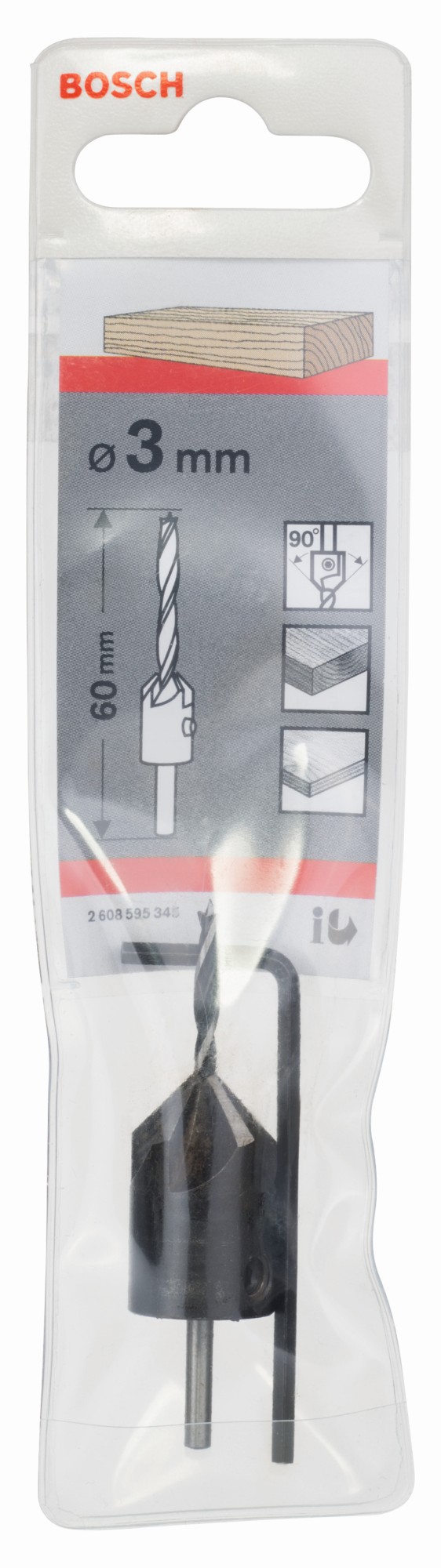 Broca en espiral para madera con avellanador