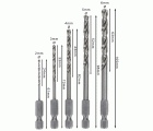 Set de brocas helicoidales PRO Metal HSS-G Hex, 5 uds.
