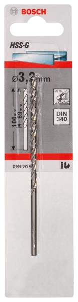 Brocas para metal HSS-G, DIN 340