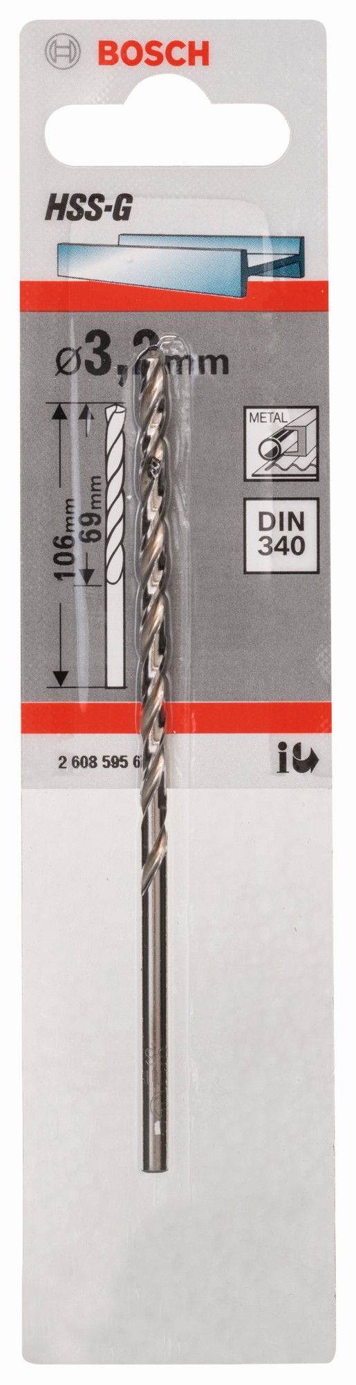 Brocas para metal HSS-G, DIN 340