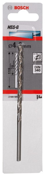 Brocas para metal HSS-G, DIN 340