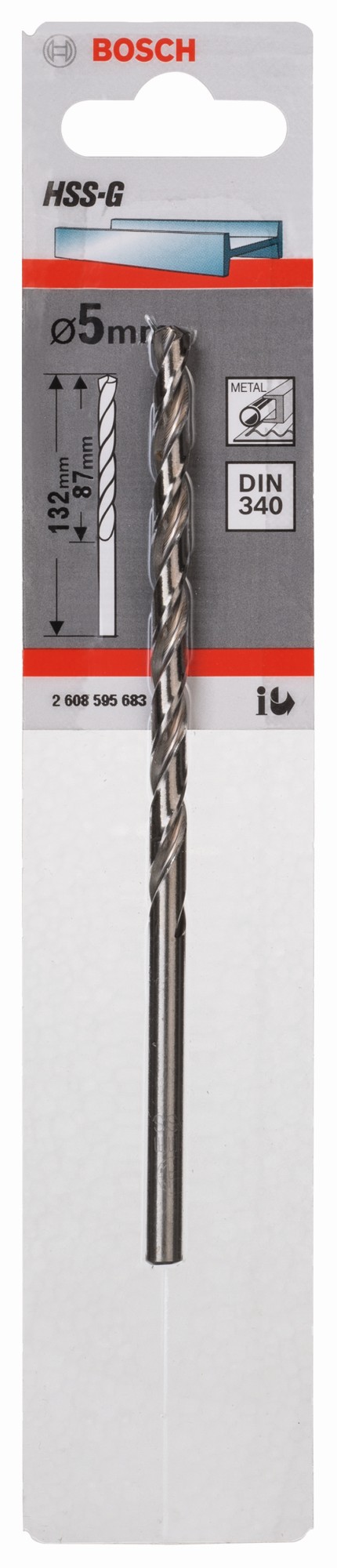 Brocas para metal HSS-G, DIN 340