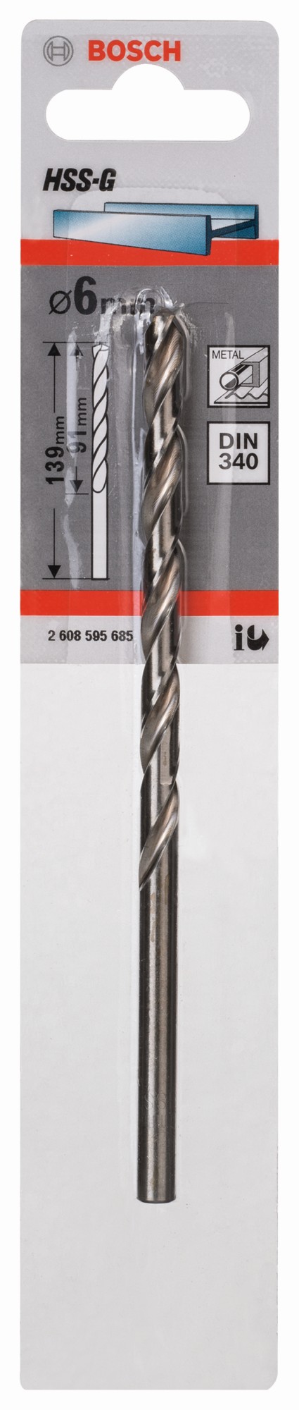 Brocas para metal HSS-G, DIN 340