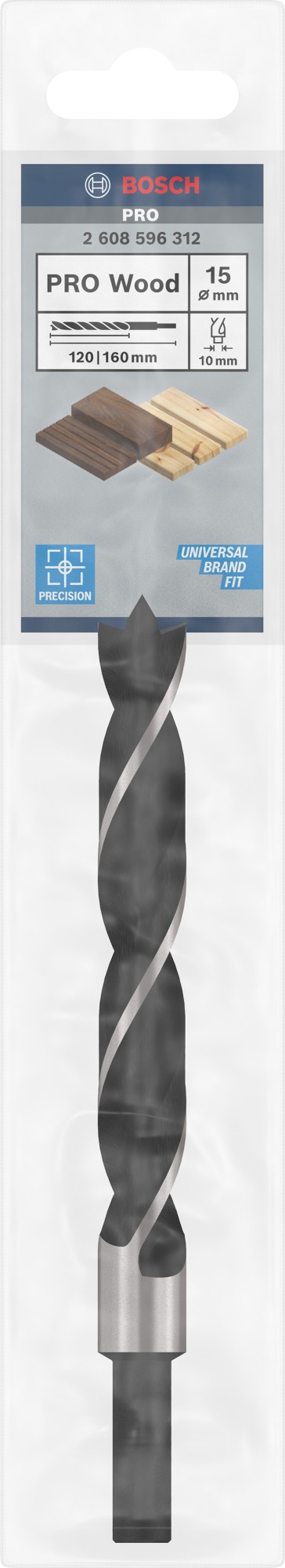 Broca para madera PRO Wood, 15 x 120 x 160 mm