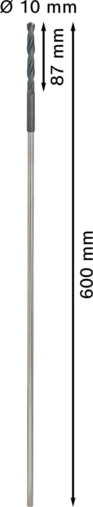 Broca de instalación PRO Wood HSS, 10 x 87 x 600 mm