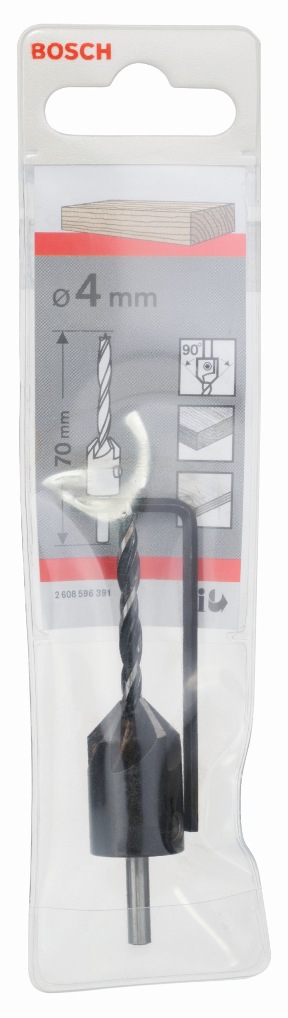 Broca en espiral para madera con avellanador