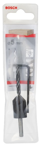 Broca en espiral para madera con avellanador