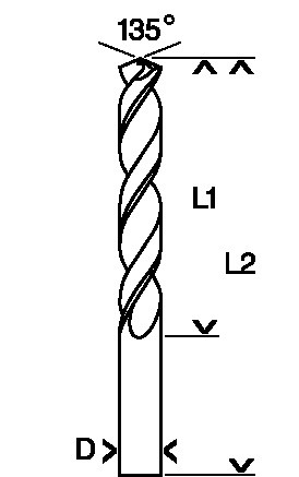 Brocas para metal HSS-TiN, DIN 338. 10 x 87 x 133 mm