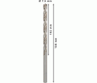 Broca helicoidal PRO Metal HSS-G larga, 7,5 x 102 x 156 mm, 5 unidades