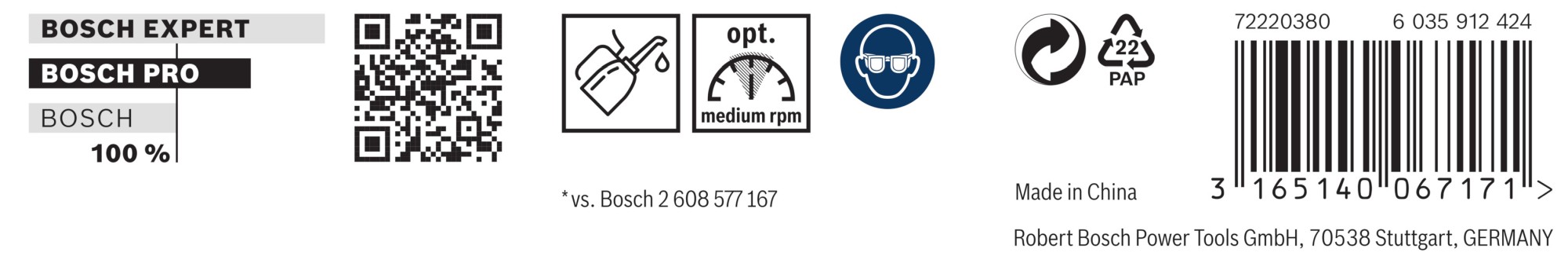 Broca helicoidal PRO Metal HSS-G larga, 8 x 109 x 165 mm, 5 unidades