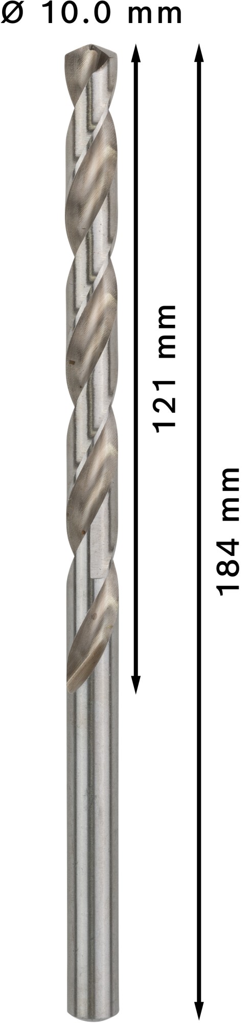 Broca helicoidal PRO Metal HSS-G larga, 10 x 121 x 184 mm, 5 unidades