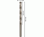 Broca helicoidal PRO Metal HSS-G larga, 11 x 128 x 195 mm, 5 unidades