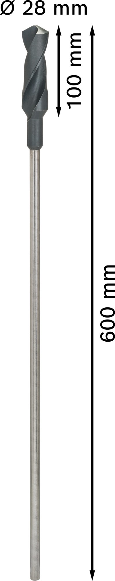 Broca de instalación PRO Wood HSS, 28 x 100 x 600 mm