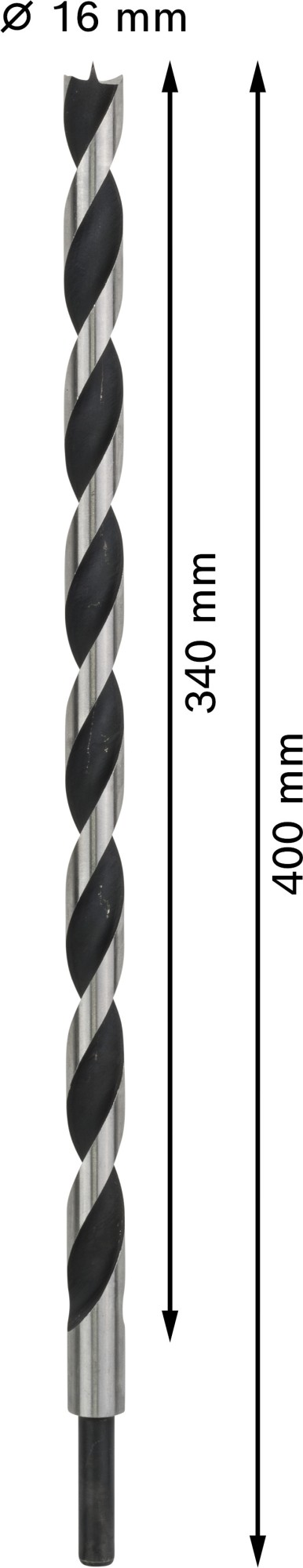 Broca para madera PRO Wood, 16 x 340 x 400 mm