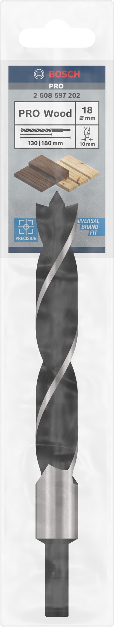 Broca para madera PRO Wood, 18 x 130 x 180 mm