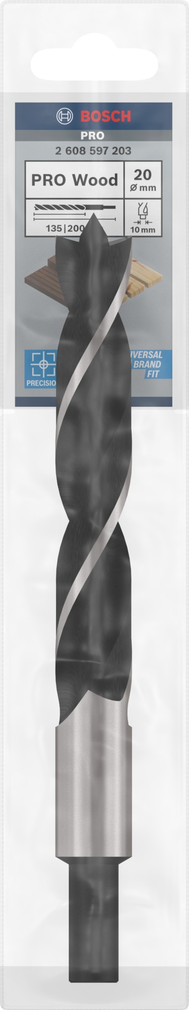 Broca para madera PRO Wood, 20 x 140 x 200 mm