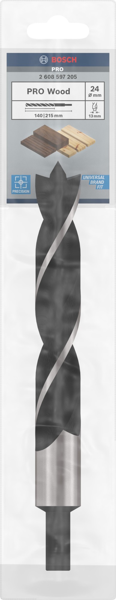 Broca para madera PRO Wood, 24 x 160 x 215 mm