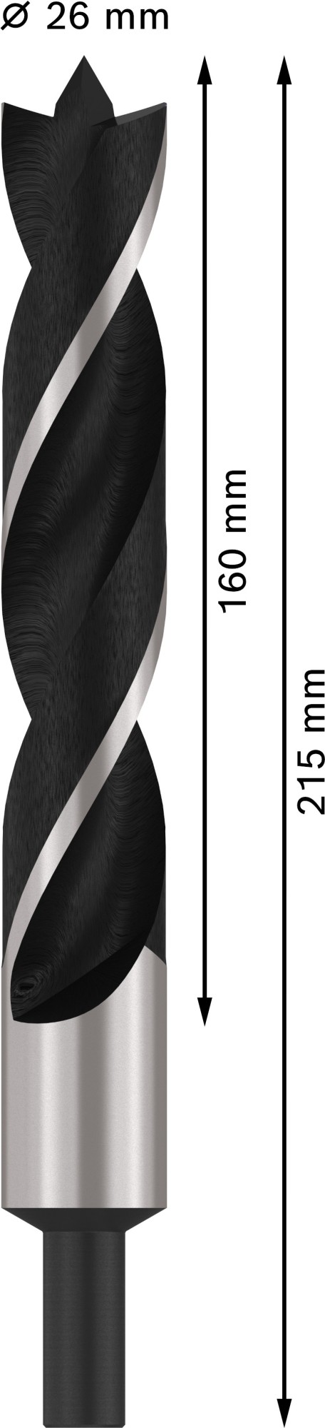 Broca para madera PRO Wood, 26 x 160 x 215 mm