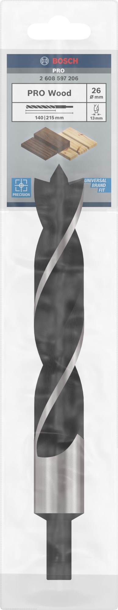 Broca para madera PRO Wood, 26 x 160 x 215 mm