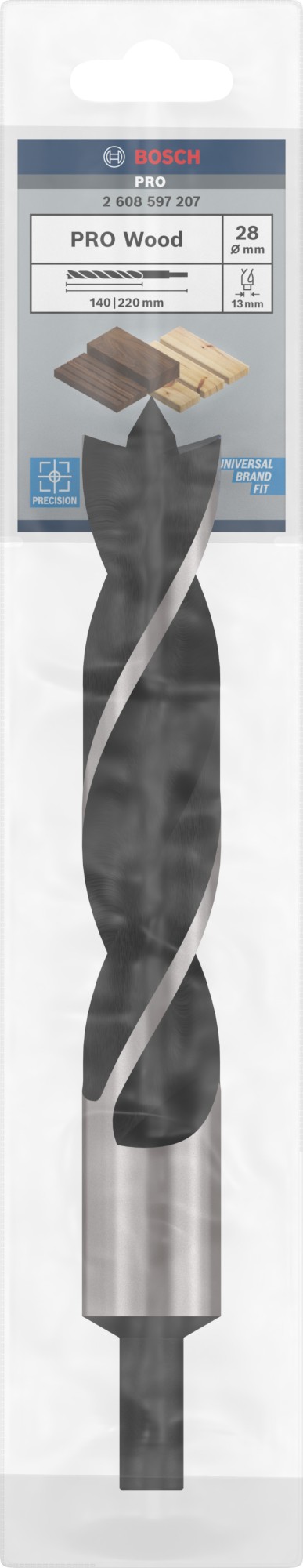 Broca para madera PRO Wood, 28 x 160 x 220 mm