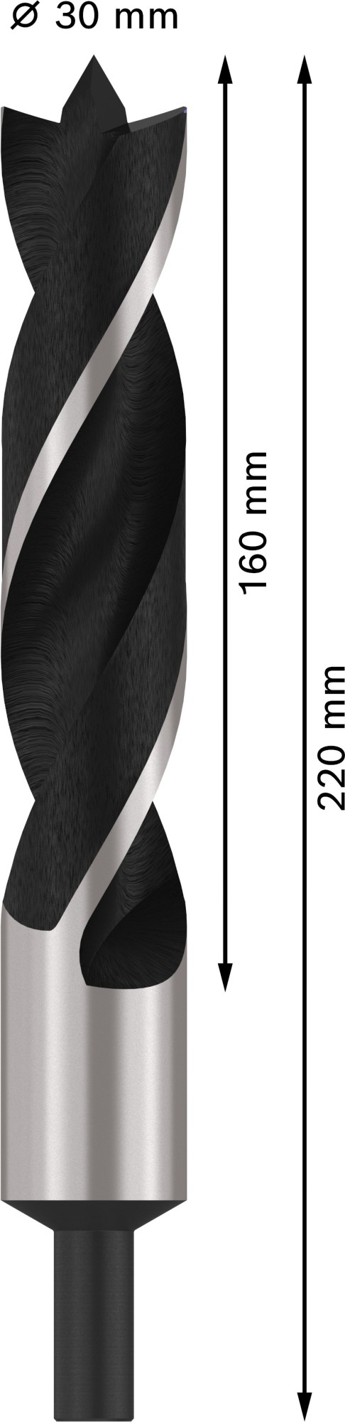 Broca para madera PRO Wood, 30 x 160 x 220 mm