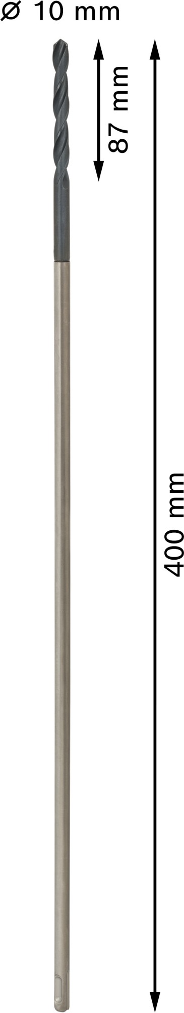 Broca de instalación PRO Wood HSS, 10 x 87 x 600 mm, SDS plus